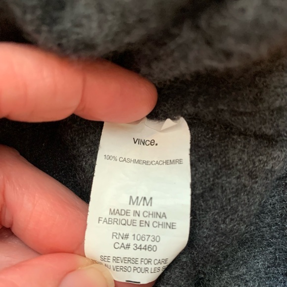 Vince 100% Cashmere Sweater-grey-medium - Picture 3 of 3